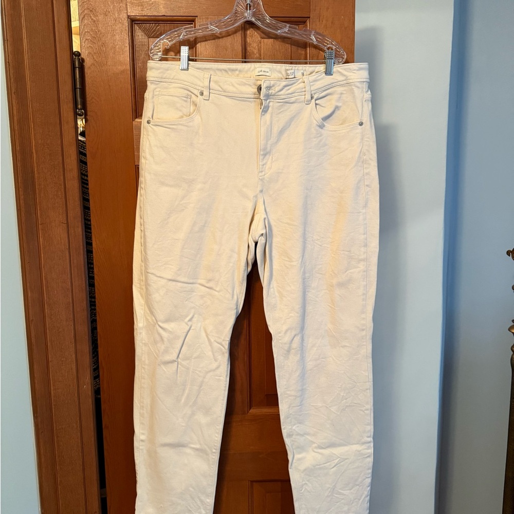J. Jill Soft Cream Straight Leg Pants